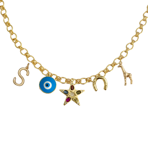 1-5 Custom Charm Link Necklace