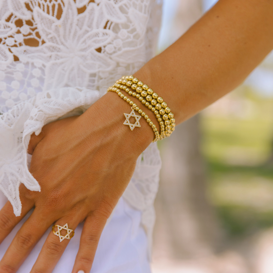 Star of David Beaded Bracelet