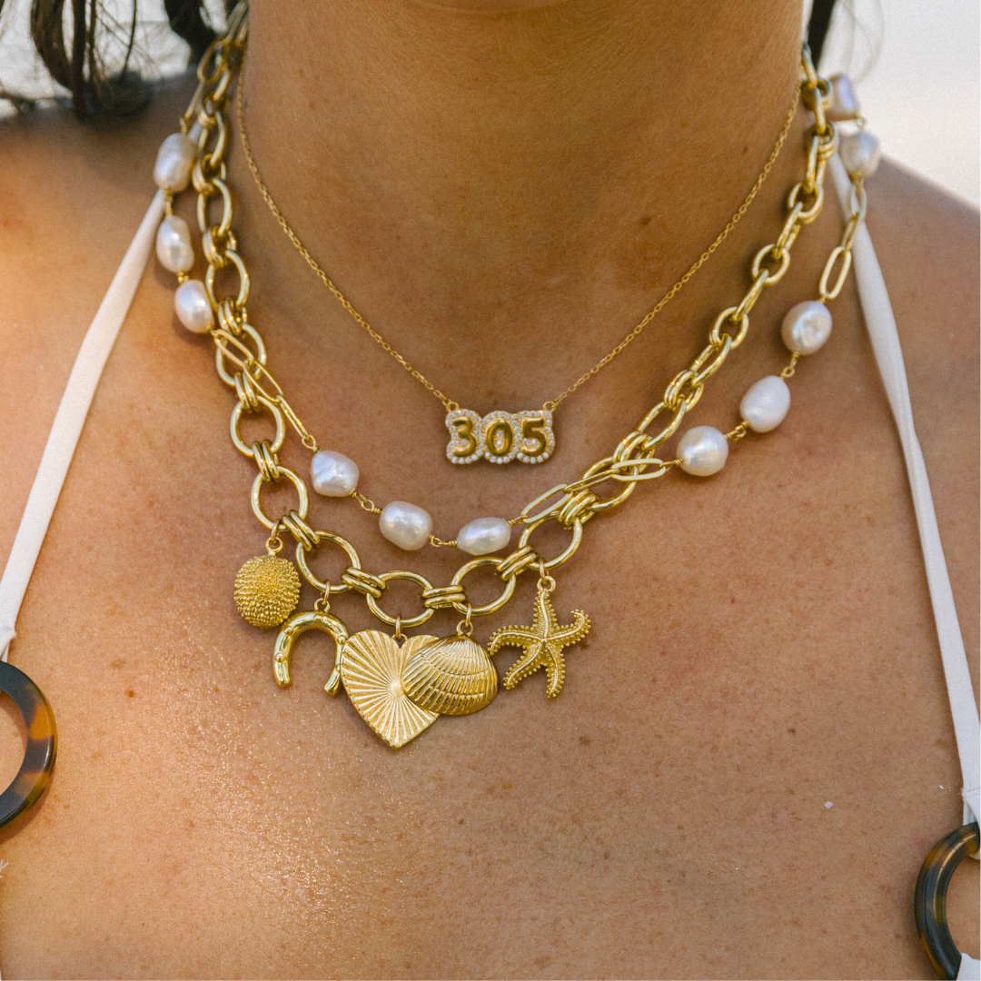 Custom Bubble Number Necklace