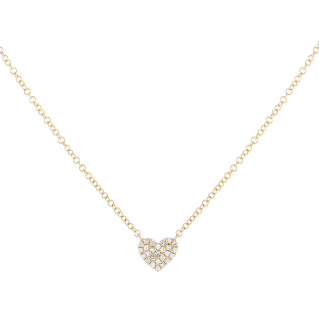 Mini Pave Heart Necklace