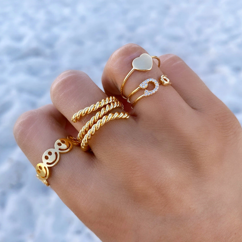Smiley Infinity Ring