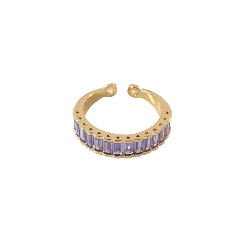 Lavender Baguette Ring